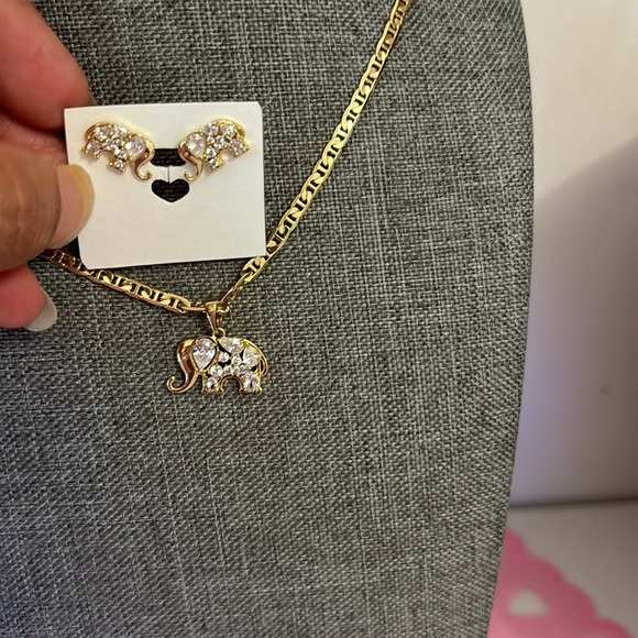 Set 14 k gold plated cadena de elefante - Picture 2 of 5